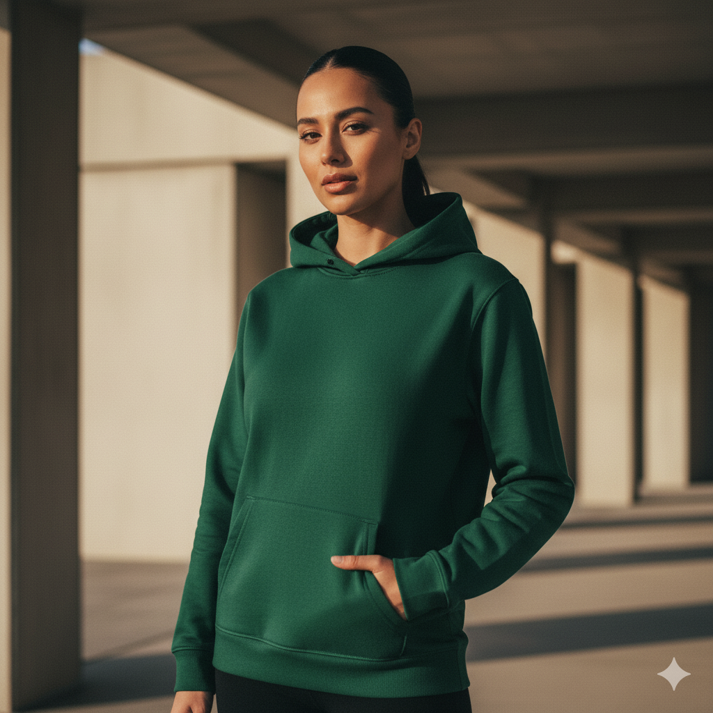 VazirX Bottle Green Hoodie