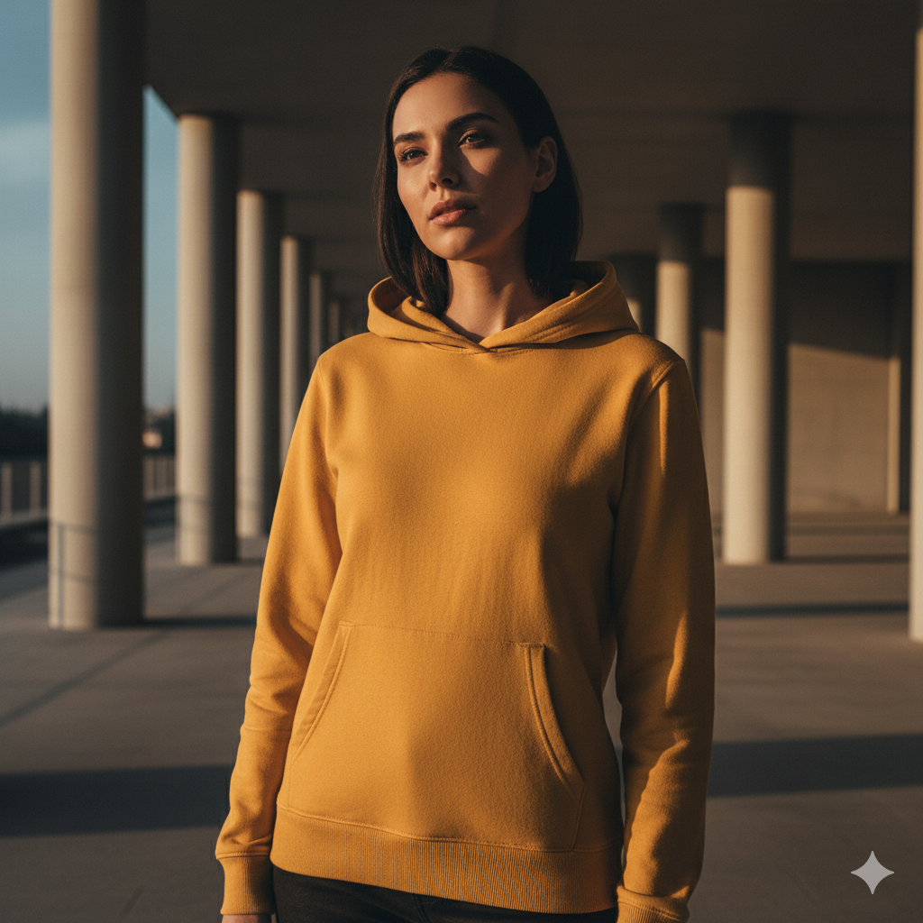 VazirX Mustard Yellow Hoodie