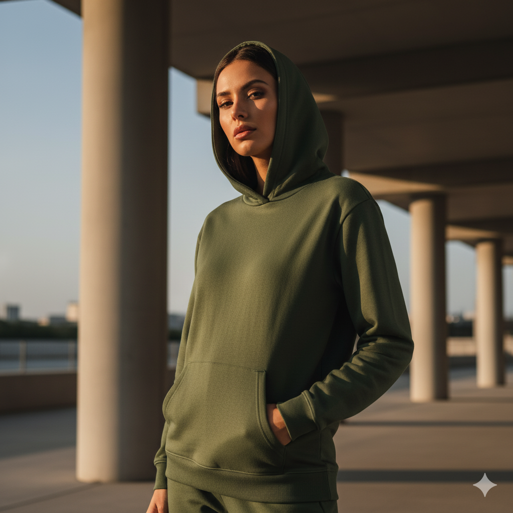 VazirX Olive Green Hoodie