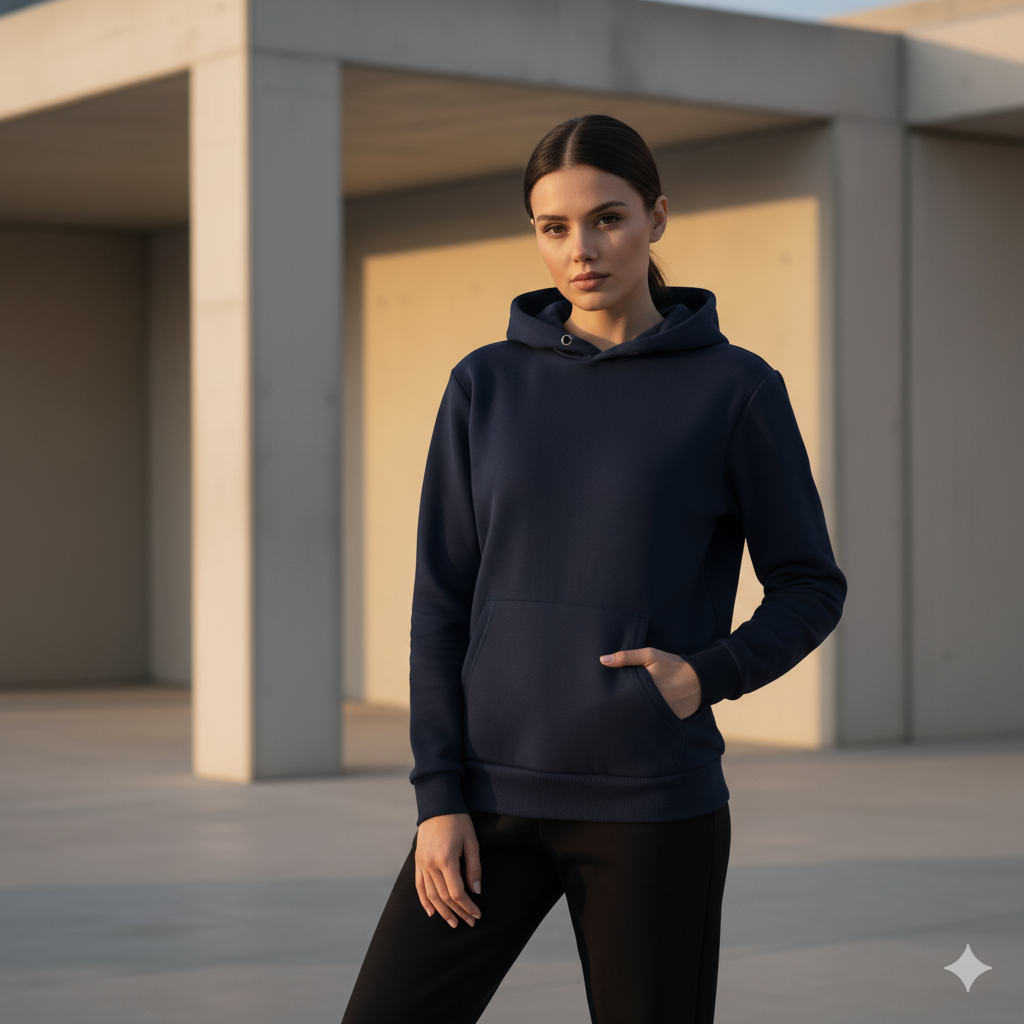 VazirX Navy Blue Hoodie