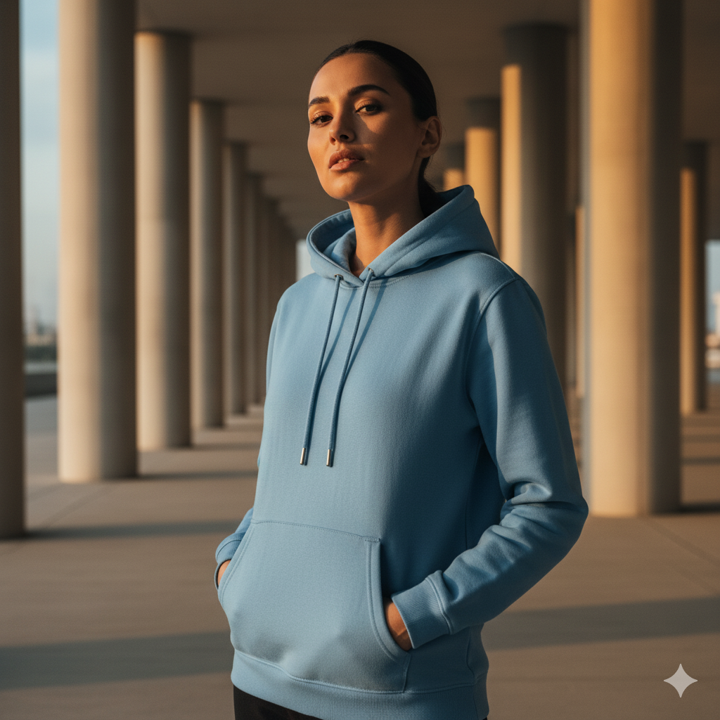 VazirX Baby Blue Hoodie
