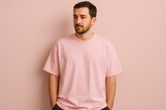 LIGHT BABY PINK OVERSIZED T-SHIRT