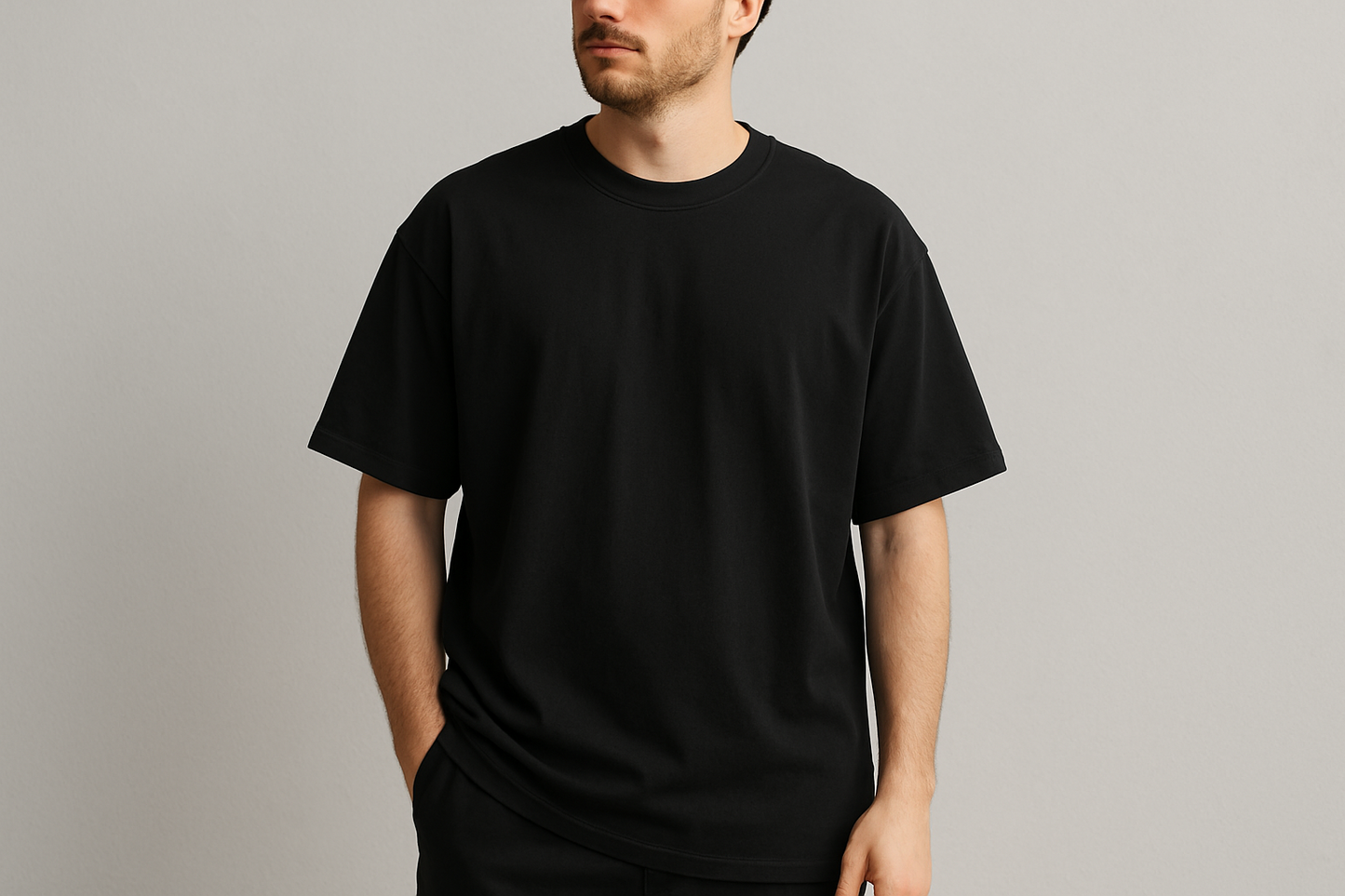 BLACK OVERSIZED T-SHIRT