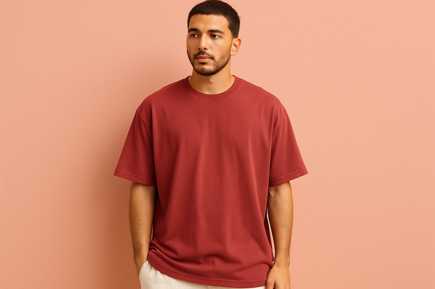 CORAL OVERSIZED T-SHIRT