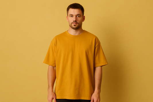 MUSTARD YELLOW OVERSIZED T-SHIRT