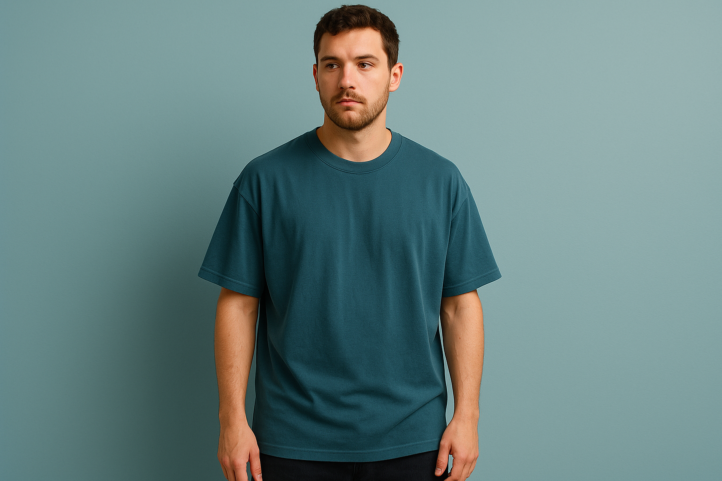 PETROL BLUE OVERSIZED T-SHIRT